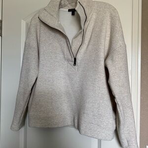 BANANA REPUBLIC Beige Quarter-Zip Pullover